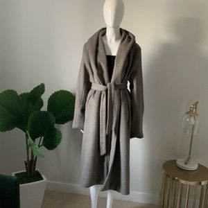 Zara Wool Wrap Coat LG